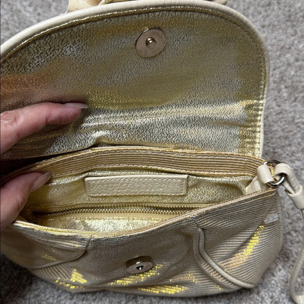 Loeffler Randall for Target Gold Metallic Rosette Wristlet Clutch